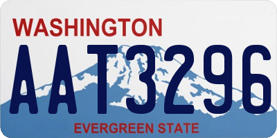 WA license plate AAT3296