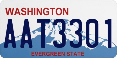 WA license plate AAT3301
