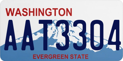 WA license plate AAT3304