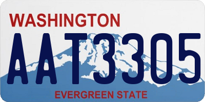 WA license plate AAT3305