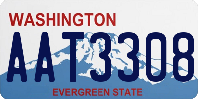 WA license plate AAT3308