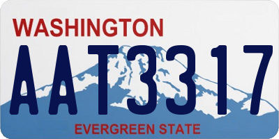 WA license plate AAT3317