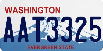 WA license plate AAT3325
