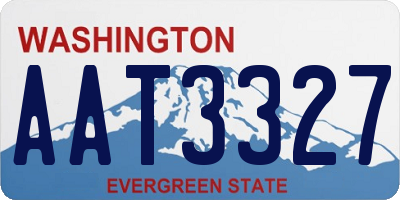 WA license plate AAT3327