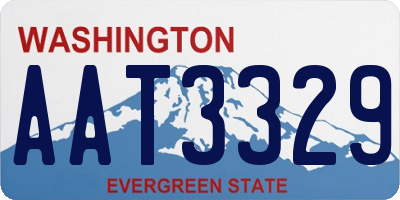 WA license plate AAT3329