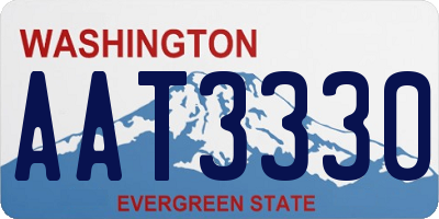 WA license plate AAT3330