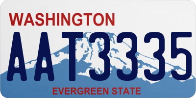WA license plate AAT3335