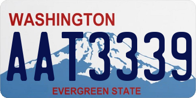 WA license plate AAT3339