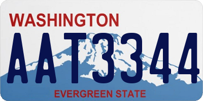 WA license plate AAT3344