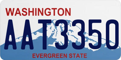 WA license plate AAT3350