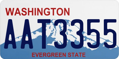 WA license plate AAT3355