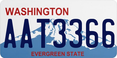 WA license plate AAT3366
