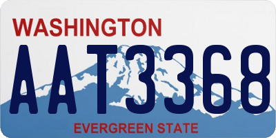 WA license plate AAT3368