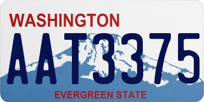 WA license plate AAT3375