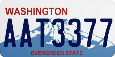WA license plate AAT3377