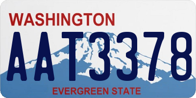 WA license plate AAT3378