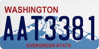 WA license plate AAT3381