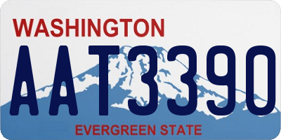 WA license plate AAT3390