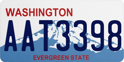 WA license plate AAT3398