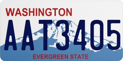 WA license plate AAT3405
