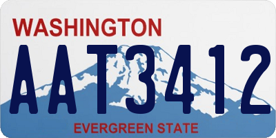 WA license plate AAT3412