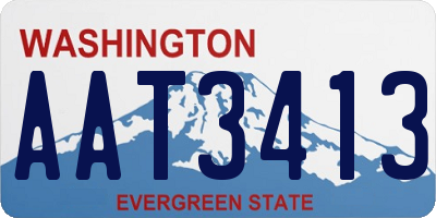 WA license plate AAT3413