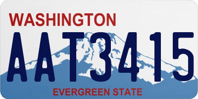 WA license plate AAT3415