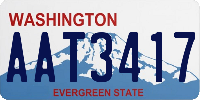 WA license plate AAT3417