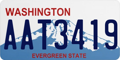 WA license plate AAT3419