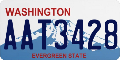 WA license plate AAT3428