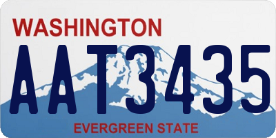 WA license plate AAT3435