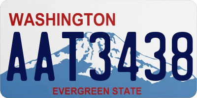 WA license plate AAT3438