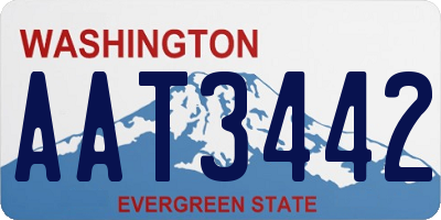 WA license plate AAT3442