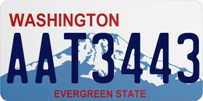 WA license plate AAT3443