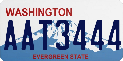 WA license plate AAT3444