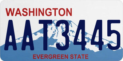 WA license plate AAT3445