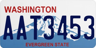 WA license plate AAT3453