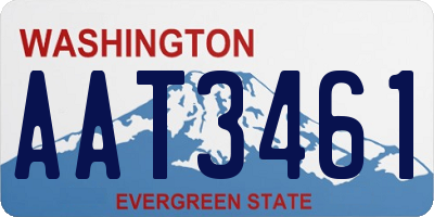 WA license plate AAT3461