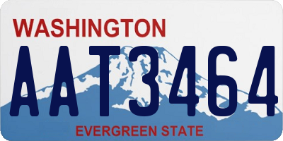 WA license plate AAT3464