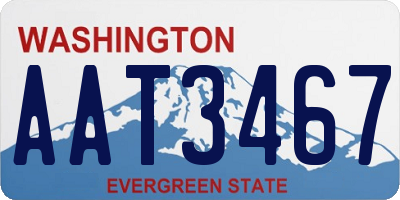 WA license plate AAT3467