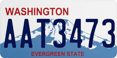 WA license plate AAT3473