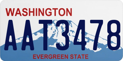 WA license plate AAT3478