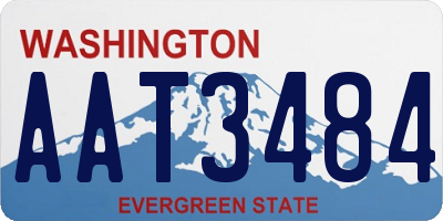 WA license plate AAT3484