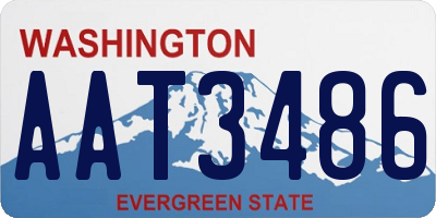 WA license plate AAT3486
