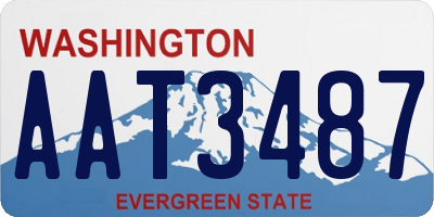 WA license plate AAT3487