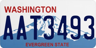 WA license plate AAT3493
