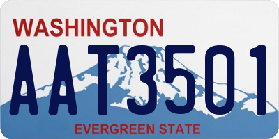 WA license plate AAT3501