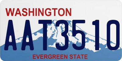 WA license plate AAT3510
