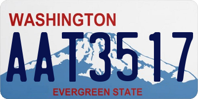 WA license plate AAT3517