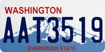 WA license plate AAT3519